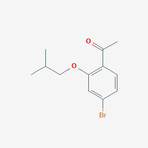 molecular formula C12H15BrO2 B1471760 1-(4-Bromo-2-isobutoxyphenyl)-ethanone CAS No. 1556600-65-7