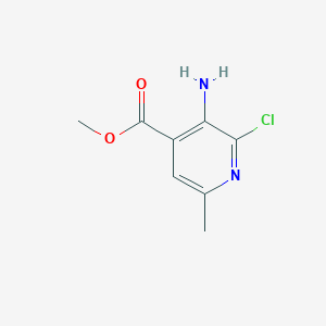 molecular formula C8H9ClN2O2 B1471768 3-氨基-2-氯-6-甲基吡啶-4-甲酸甲酯 CAS No. 1369085-33-5