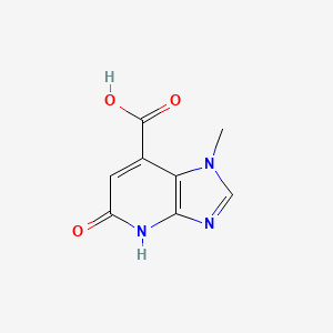 molecular formula C8H7N3O3 B1471770 1-methyl-5-oxo-1H,4H,5H-imidazo[4,5-b]pyridine-7-carboxylic acid CAS No. 1367930-53-7