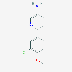 molecular formula C12H11ClN2O B1471773 6-(3-Chloro-4-methoxyphenyl)pyridin-3-amine CAS No. 1498817-62-1