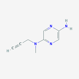 molecular formula C8H10N4 B1471777 2-N-Methyl-2-N-(prop-2-yn-1-yl)pyrazine-2,5-diamine CAS No. 1557313-64-0