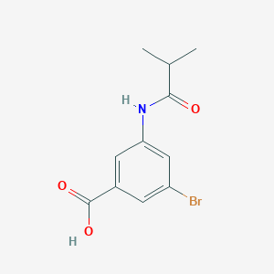 molecular formula C11H12BrNO3 B1471778 3-Bromo-5-isobutyrylamino-benzoic acid CAS No. 1499086-15-5