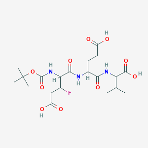 molecular formula C20H32FN3O10 B147178 t-Butyloxycarbonyl-3-fluoroglutamyl-glutamyl-valine CAS No. 127708-86-5