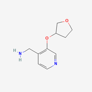 molecular formula C10H14N2O2 B1471780 (3-((Tetrahydrofuran-3-yl)oxy)pyridin-4-yl)methanamine CAS No. 1507096-98-1