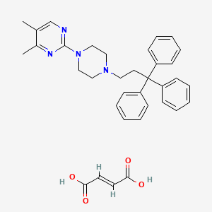 1-(5,6-Dimethyl-2-pyrimidinyl)-4-(3,3,3-triphenylpropyl)piperazine fumarate