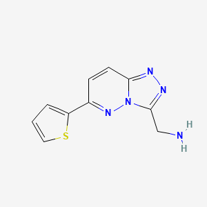 molecular formula C10H9N5S B1471783 (6-(Thiophen-2-yl)-[1,2,4]triazolo[4,3-b]pyridazin-3-yl)methanamine CAS No. 1280576-72-8