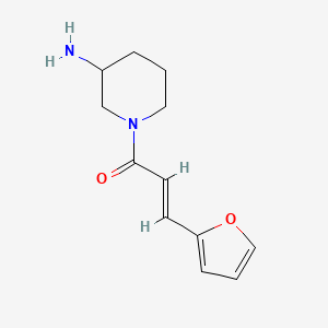 molecular formula C12H16N2O2 B1471784 (2E)-1-(3-aminopiperidin-1-yl)-3-(furan-2-yl)prop-2-en-1-one CAS No. 1251502-46-1