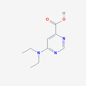 molecular formula C9H13N3O2 B1471786 6-(二乙氨基)嘧啶-4-羧酸 CAS No. 1368693-07-5