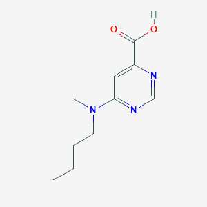 molecular formula C10H15N3O2 B1471789 6-(Butyl(methyl)amino)pyrimidine-4-carboxylic acid CAS No. 1483948-63-5