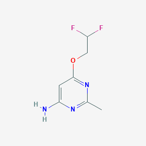 molecular formula C7H9F2N3O B1471790 6-(2,2-二氟乙氧基)-2-甲基嘧啶-4-胺 CAS No. 1553676-48-4