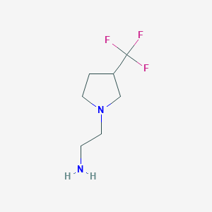 molecular formula C7H13F3N2 B1471791 2-(3-(Trifluoromethyl)pyrrolidin-1-yl)ethan-1-amine CAS No. 1514559-87-5