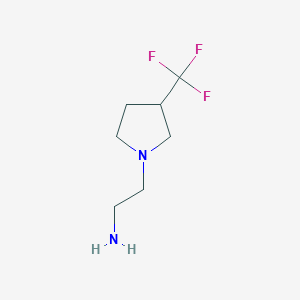 molecular formula C7H13F3N2 B1471791 2-(3-(三氟甲基)吡咯烷-1-基)乙胺 CAS No. 1514559-87-5