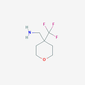 molecular formula C7H12F3NO B1471792 (4-(trifluoromethyl)tetrahydro-2H-pyran-4-yl)methanamine CAS No. 1511306-09-4