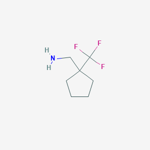 molecular formula C7H12F3N B1471800 (1-(三氟甲基)环戊基)甲胺 CAS No. 1484648-81-8