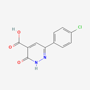 molecular formula C11H7ClN2O3 B1471801 6-(4-Chlorophenyl)-3-oxo-2,3-dihydropyridazine-4-carboxylic acid CAS No. 220287-27-4