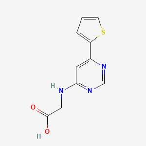 molecular formula C10H9N3O2S B1471806 2-{[6-(Thiophen-2-yl)pyrimidin-4-yl]amino}acetic acid CAS No. 1368448-35-4