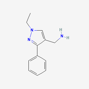 (1-ethyl-3-phenyl-1H-pyrazol-4-yl)methanamine
