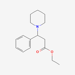 Ethyl 3-phenyl-3-(piperidin-1-YL)propanoate