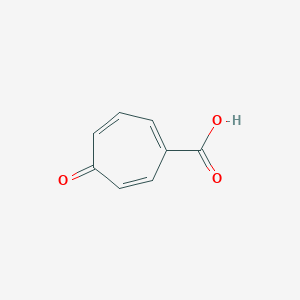 molecular formula C8H6O3 B14718172 5-Oxocyclohepta-1,3,6-triene-1-carboxylic acid CAS No. 22855-63-6