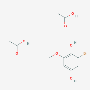 Acetic acid;2-bromo-6-methoxybenzene-1,4-diol