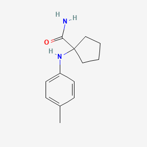 molecular formula C13H18N2O B14718210 1-(4-Methylanilino)cyclopentane-1-carboxamide CAS No. 6636-89-1