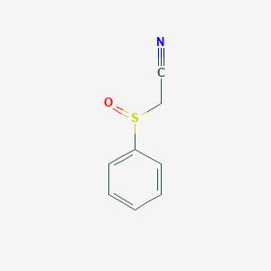 molecular formula C8H7NOS B14718228 Acetonitrile, (phenylsulfinyl)- CAS No. 17665-58-6