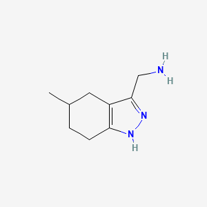 molecular formula C9H15N3 B1471827 (5-methyl-4,5,6,7-tetrahydro-2H-indazol-3-yl)methanamine CAS No. 1512925-73-3