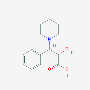 molecular formula C14H19NO3 B14718270 2-Hydroxy-3-phenyl-3-(piperidin-1-yl)propanoic acid CAS No. 6628-53-1