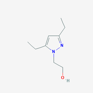 molecular formula C9H16N2O B1471839 2-(3,5-二乙基-1H-吡唑-1-基)乙醇 CAS No. 1556400-52-2