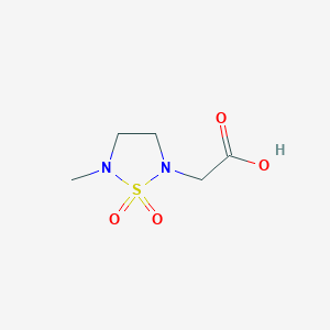 molecular formula C5H10N2O4S B1471843 2-(5-Methyl-1,1-dioxido-1,2,5-thiadiazolidin-2-yl)acetic acid CAS No. 1368671-05-9
