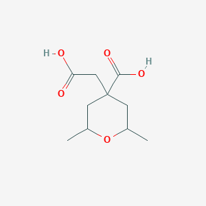 4-(Carboxymethyl)-2,6-dimethyloxane-4-carboxylic acid