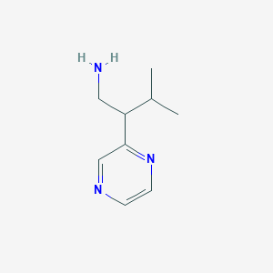 3-Methyl-2-(pyrazin-2-yl)butan-1-amine