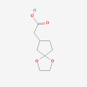 2-(1,4-Dioxaspiro[4.4]nonan-7-yl)acetic acid