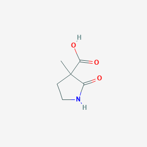 molecular formula C6H9NO3 B1471860 3-甲基-2-氧代吡咯烷-3-羧酸 CAS No. 1514072-02-6