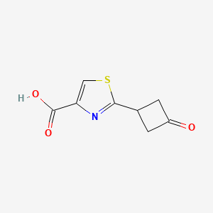molecular formula C8H7NO3S B1471861 2-(3-Oxocyclobutyl)thiazole-4-carboxylic acid CAS No. 1509627-54-6