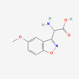 molecular formula C10H10N2O4 B1471870 2-Amino-2-(5-methoxybenzo[d]isoxazol-3-yl)acetic acid CAS No. 1503315-77-2