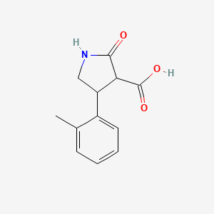 molecular formula C12H13NO3 B1471871 4-(2-Methylphenyl)-2-oxo-3-pyrrolidinecarboxylic acid CAS No. 927802-35-5
