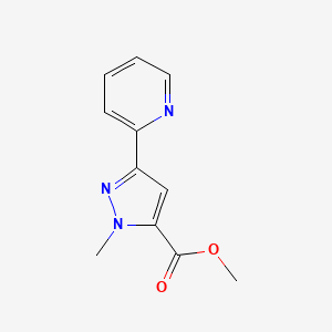molecular formula C11H11N3O2 B1471872 methyl 1-methyl-3-(pyridin-2-yl)-1H-pyrazole-5-carboxylate CAS No. 1530832-03-1