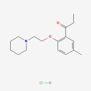 Propiophenone, 5'-methyl-2'-(2-piperidinoethoxy)-, hydrochloride