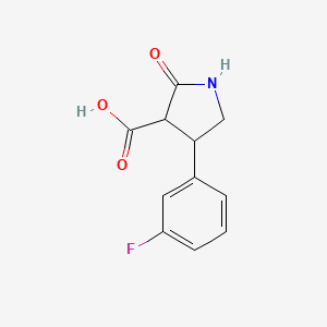 4-(3-Fluorophenyl)-2-oxo-3-pyrrolidinecarboxylic acid
