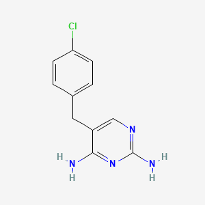 5-[(4-Chlorophenyl)methyl]pyrimidine-2,4-diamine