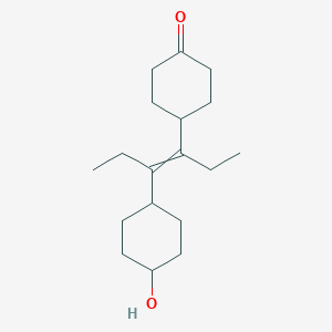 4-[4-(4-Hydroxycyclohexyl)hex-3-en-3-yl]cyclohexan-1-one