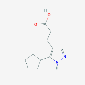 3-(5-cyclopentyl-1H-pyrazol-4-yl)propanoic acid
