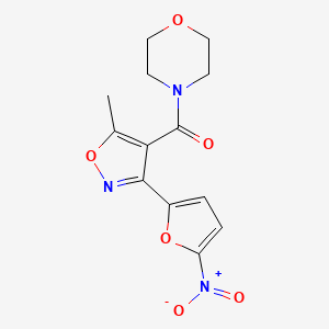 Morpholine, 4-((5-methyl-3-(5-nitro-2-furyl)-4-isoxazolyl)carbonyl)-