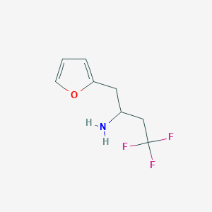 molecular formula C8H10F3NO B1471882 4,4,4-Trifluoro-1-(furan-2-yl)butan-2-amine CAS No. 1480028-13-4