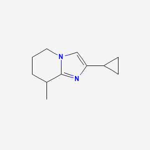2-cyclopropyl-8-methyl-5H,6H,7H,8H-imidazo[1,2-a]pyridine