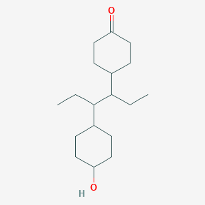 4-[4-(4-Hydroxycyclohexyl)hexan-3-yl]cyclohexan-1-one