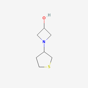molecular formula C7H13NOS B1471887 1-(四氢噻吩-3-基)氮杂环丙烷-3-醇 CAS No. 1554345-61-7