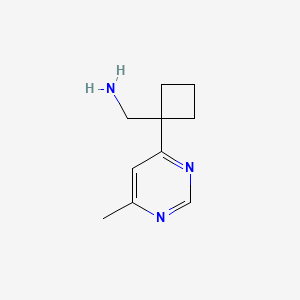 molecular formula C10H15N3 B1471890 (1-(6-Methylpyrimidin-4-yl)cyclobutyl)methanamine CAS No. 1536544-10-1