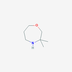 molecular formula C7H15NO B1471891 3,3-Dimethyl-1,4-oxazepane CAS No. 933734-83-9
